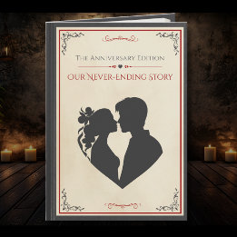Carte d'anniversaire de mariage Livre d'histoires