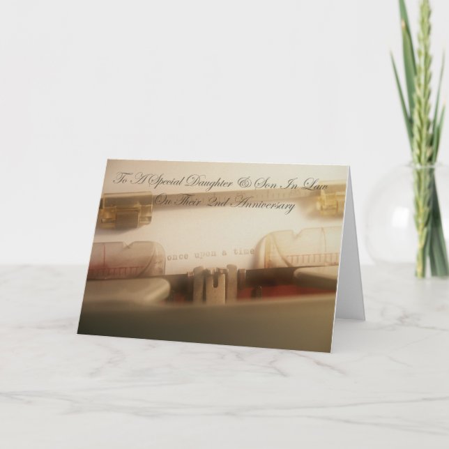 Carte d'anniversaire de mariage pour fille et gend (Devant)