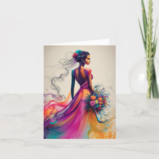 Carte d'anniversaire de mariage pour future mariée