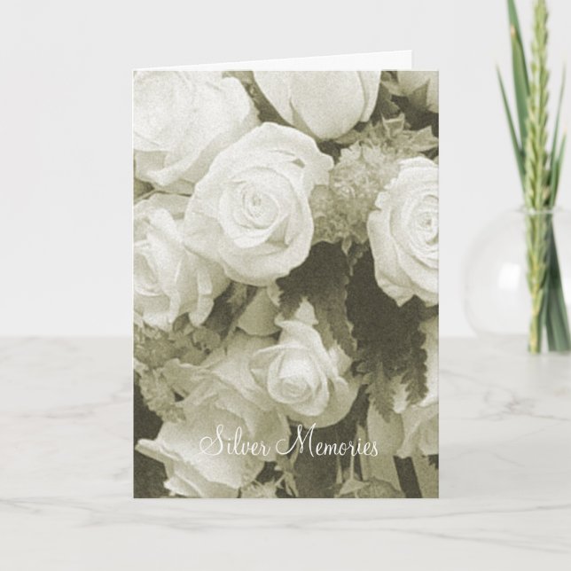 Carte d'anniversaire de mariage Souvenirs d'Argent (Devant)