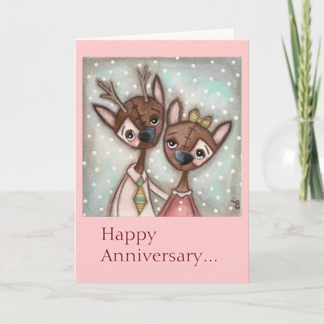 Carte d'anniversaire de mariage - Un très beau cou (Devant)