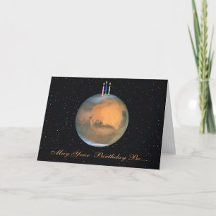 Carte d'anniversaire de Mars de planète