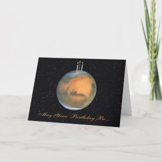 Carte d'anniversaire de Mars de planète