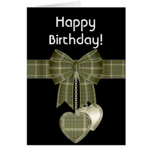 Carte d'anniversaire de mars joyeuse à Green Plaid