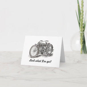 Carte d'anniversaire de moto