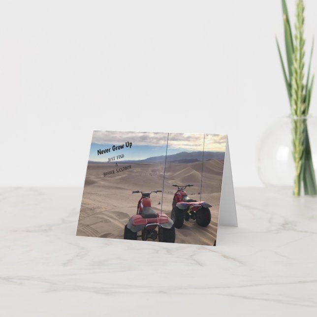 Carte d'anniversaire de ne jamais augmenter les du (Devant)