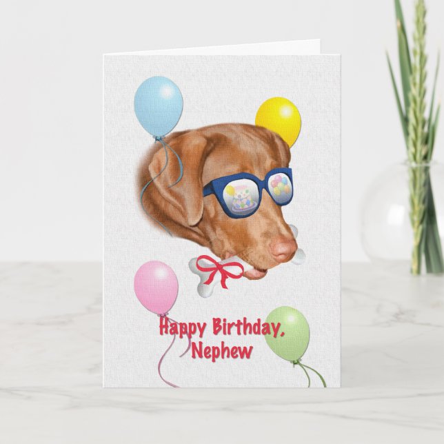 Carte d'anniversaire de Nephew avec Labrador Retri (Devant)