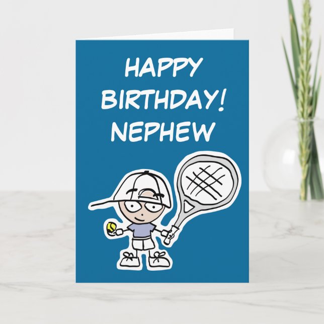 Carte d'anniversaire de neveu avec peu de garçon (Devant)
