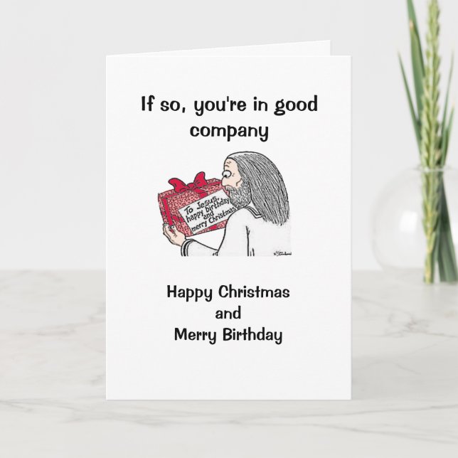 Carte d'anniversaire de Noël amusante (Devant)