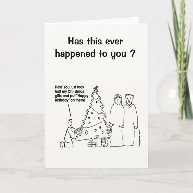 Carte d'anniversaire de Noël amusante (Devant)