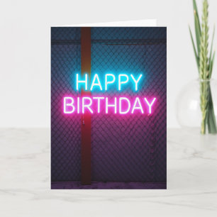Carte d'anniversaire de nuit urbaine