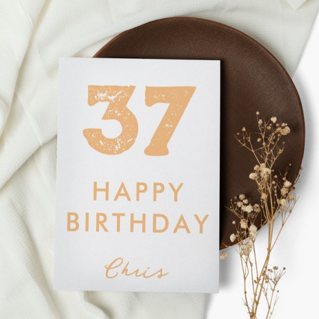 Carte d'anniversaire de numéro personnalisé (Créateur téléchargé)
