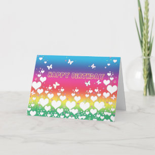 Carte d'anniversaire de paix et d'amour