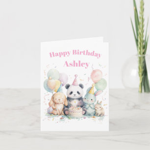 Carte d'anniversaire de Panda et ses amis