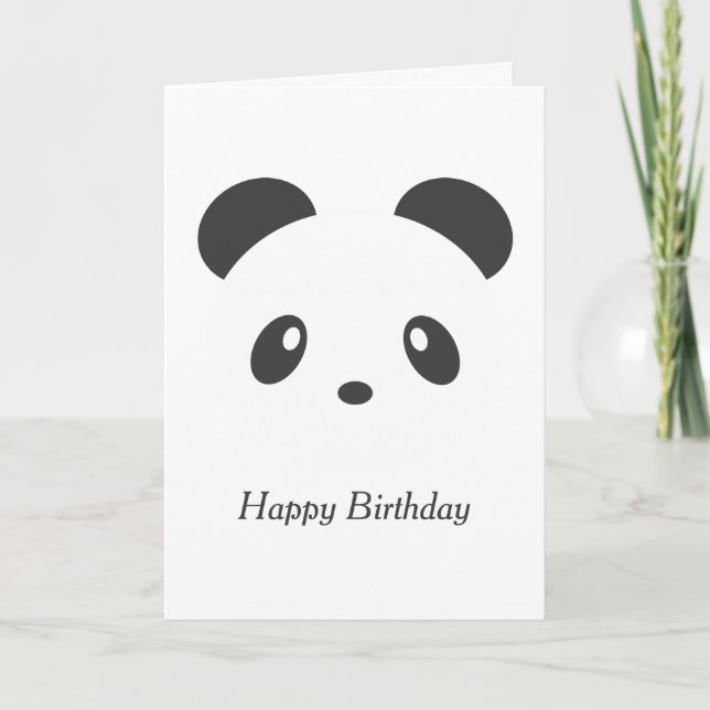 Carte d'anniversaire de panda personnalisée (Devant)