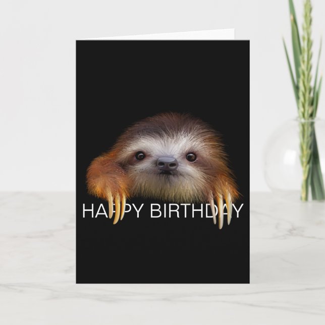 Carte d'anniversaire de paresse de bébé (Devant)
