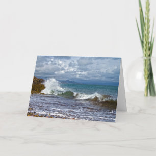 Carte d'anniversaire de paysage marin