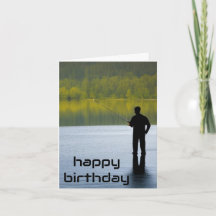 carte d'anniversaire de pêche