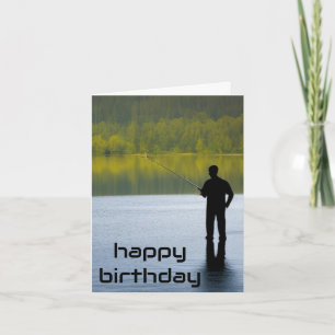 carte d'anniversaire de pêche