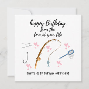 Carte d'anniversaire de pêche Cartes d'anniversair