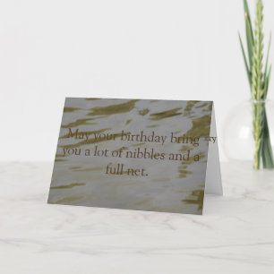 Carte d'anniversaire de pêche en eau vive