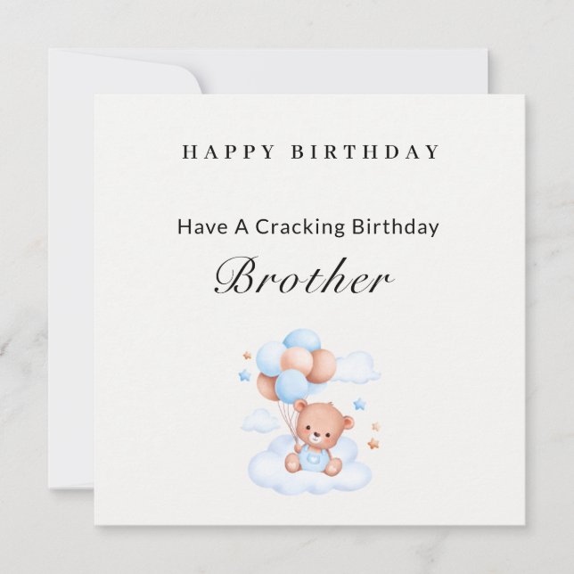 Carte d'anniversaire de petit frère (Devant)