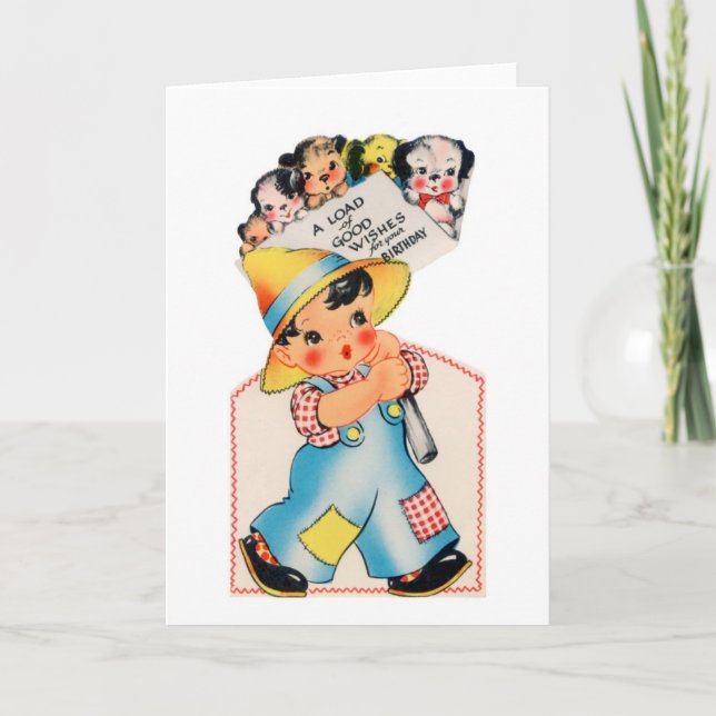 Carte d'anniversaire de petit garçon (Devant)