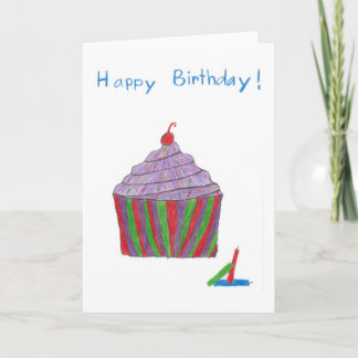 Carte d'anniversaire de petit gâteau