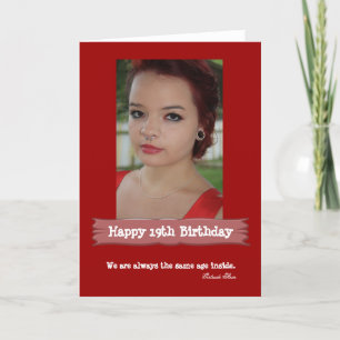 Carte d'anniversaire de photo d'âge