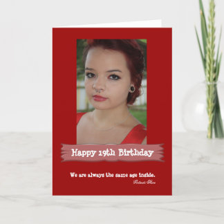 Carte d'anniversaire de photo d'âge