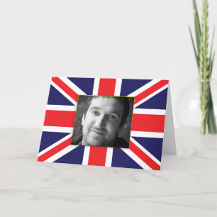 Carte d'anniversaire de photo d'Union Jack