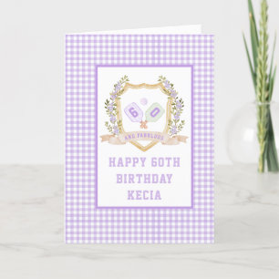 Carte d'anniversaire de Pickleball violet