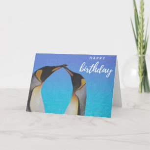 Carte d'anniversaire de pingouin