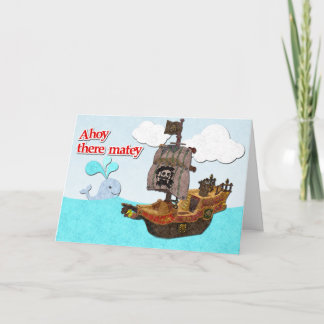 Carte d'anniversaire de pirate