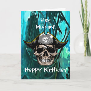 carte d'anniversaire de pirate la plus cool