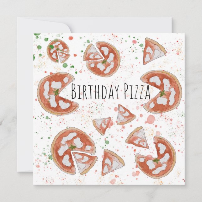 Carte d'anniversaire de pizza (Devant)