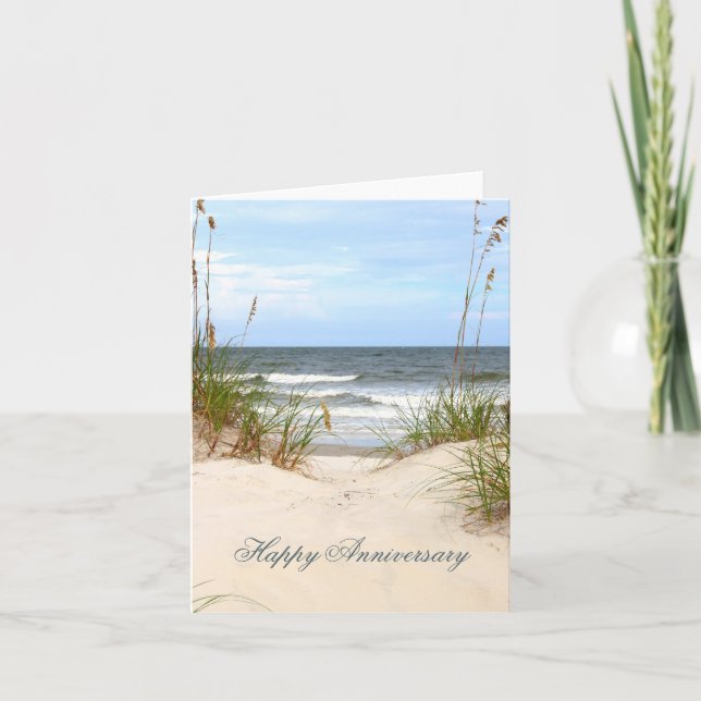 Carte d'anniversaire de plage (Devant)