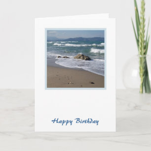 Carte d'anniversaire de plage