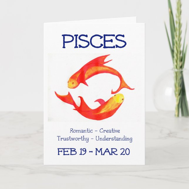 Carte d'anniversaire de "Poissons" (Devant)