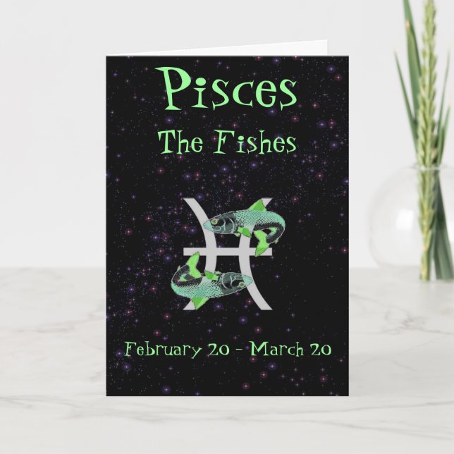 Carte d'anniversaire de Poissons (Devant)