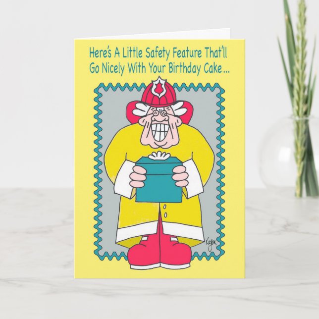 Carte d'anniversaire de POMPIER (Devant)