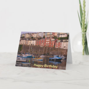 Carte d'anniversaire de port de Brixham