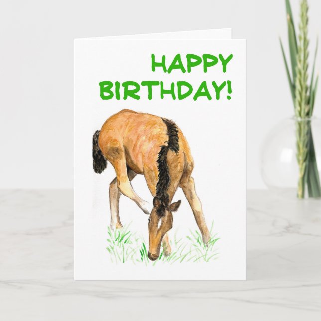 Carte d'anniversaire de "poulain" (Devant)