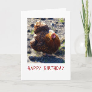 Carte d'anniversaire de poulet