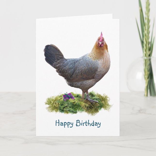 Carte d'anniversaire de poulet (Devant)