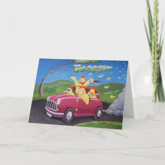 Carte d'anniversaire de poulet