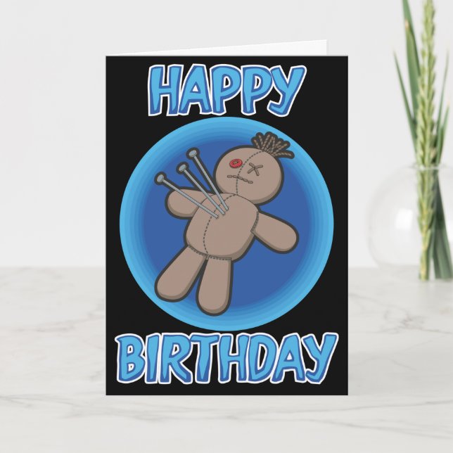Carte d'anniversaire de poupée de vaudou (Devant)