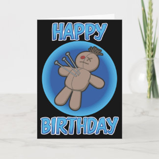 Carte d'anniversaire de poupée de vaudou