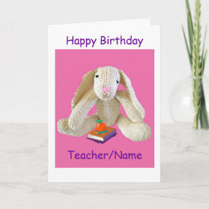 Carte d'anniversaire de professeur Lapin pour fils