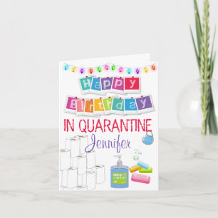 Carte d'anniversaire de quarantaine girly
